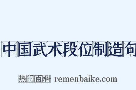 中国武术段位制造句是什么意思的图片